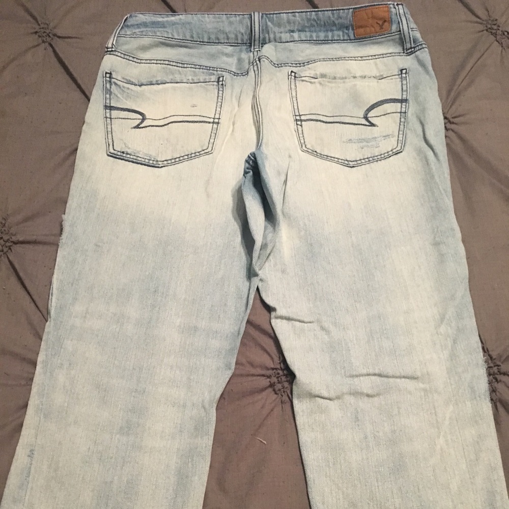 American Eagle Button Down Patch Jeans - image 3